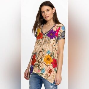Floral V-Neck Women's Top
